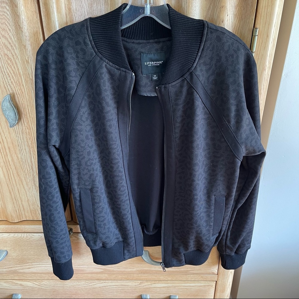 Liverpool animal print bomber jacket